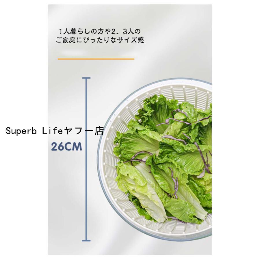 クリアサラダスピナー 野菜水切り 水切りかご スピナー プッシュ式 サラダスピナー コンパクト 6リットル ボウル 分解 可能 水切り器 調理器具 キ | ブランド登録なし | 11