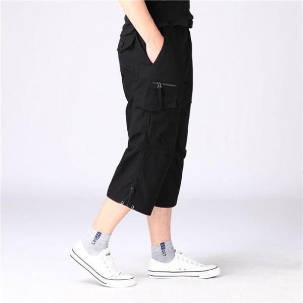 カーゴパンツ メンズ ハーフパンツ ひざ下 カーゴパンツ 7分丈 スポーツ 太め ゆったり 夏 クロップド 大きいサイズ 父の日 | ブランド登録なし | 03