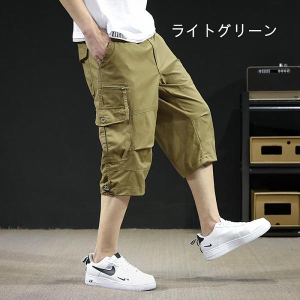 カーゴパンツ メンズ ハーフパンツ ひざ下 カーゴパンツ 7分丈 スポーツ 太め ゆったり 夏 クロップド 大きいサイズ 父の日 | ブランド登録なし | 05