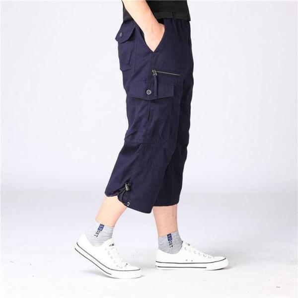 カーゴパンツ メンズ ハーフパンツ ひざ下 カーゴパンツ 7分丈 スポーツ 太め ゆったり 夏 クロップド 大きいサイズ 父の日 | ブランド登録なし | 08