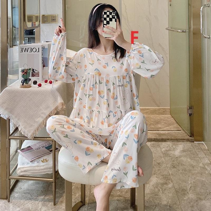 パジャマ レディース ルームウェア 上下セット シャツパジャマ 女性用 七分袖 丸首 綿のパジャマ 前開き 長袖 ダブルガーゼ 春夏秋向き素材 入院 | ブランド登録なし | 01