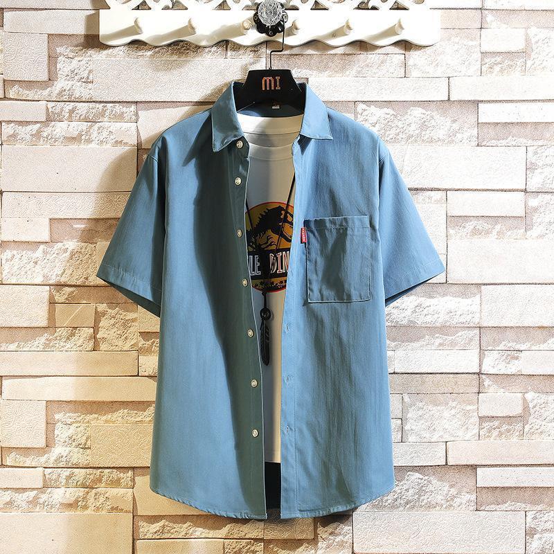 開襟シャツ メンズ 半袖シャツ 白シャツ カジュアルシャツ ワイシャツ ス おしゃれ 夏服 | ブランド登録なし | 10