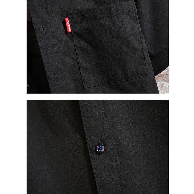 開襟シャツ メンズ 半袖シャツ 白シャツ カジュアルシャツ ワイシャツ ス おしゃれ 夏服 | ブランド登録なし | 15