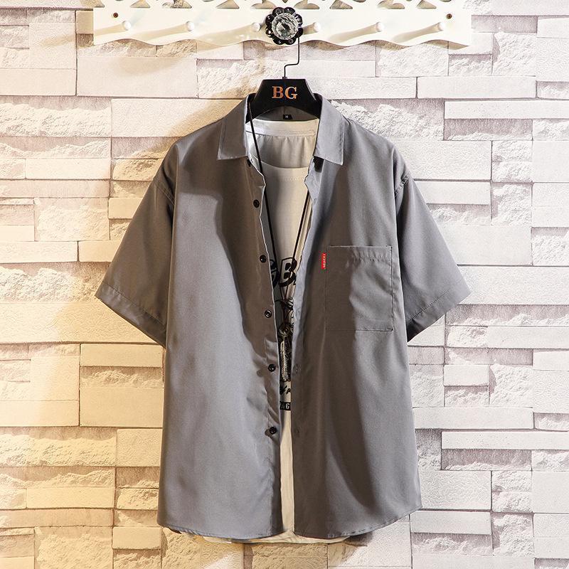 開襟シャツ メンズ 半袖シャツ 白シャツ カジュアルシャツ ワイシャツ ス おしゃれ 夏服 | ブランド登録なし | 03