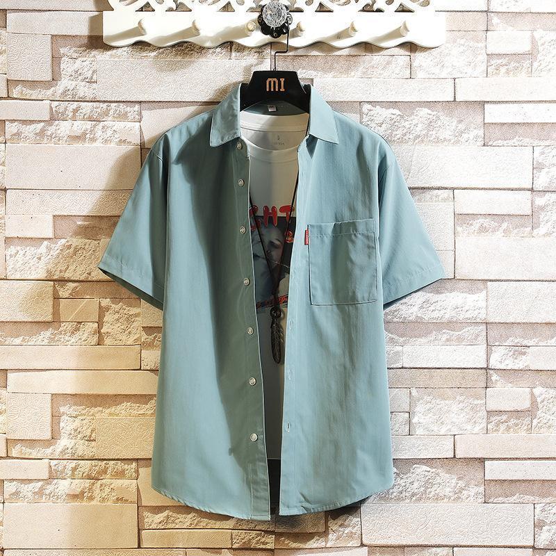 開襟シャツ メンズ 半袖シャツ 白シャツ カジュアルシャツ ワイシャツ ス おしゃれ 夏服 | ブランド登録なし | 09