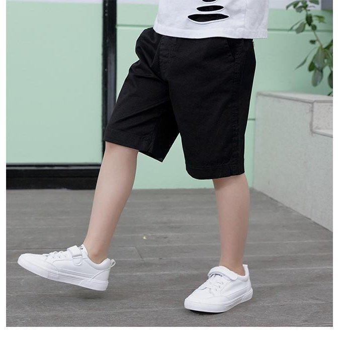 子ども ハーフパンツ ゆったり 夏 男児 半ズボン コットン 女の子 ワイドパンツ 五分丈 薄手 白 黒 ショートパンツ 女児 5分丈パンツ 男の子 | ブランド登録なし | 06