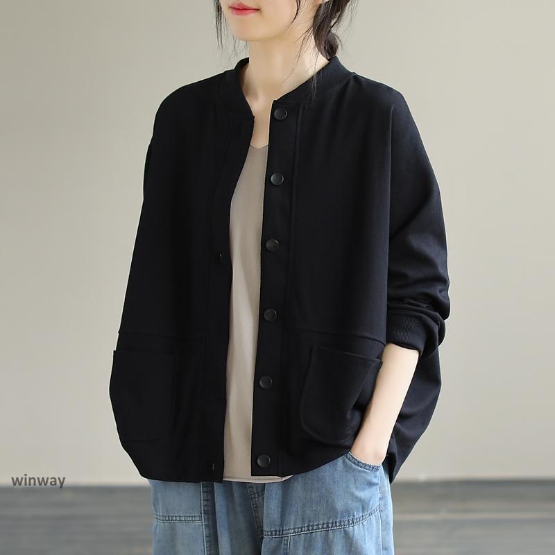 春 アウター レディース コート カーディガン薄めきれいめ スプリングコート ジャケット スウェット お洒落 ライトアウター 羽織り 大人 カジュアル 体型カバー | ブランド登録なし | 02