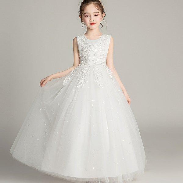 子供ドレス結婚式ワンピース子供ドレスピアノ発表会ロング白子供用ドレス発表会 | ブランド登録なし | 12