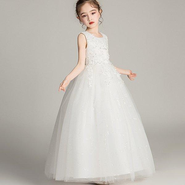 子供ドレス結婚式ワンピース子供ドレスピアノ発表会ロング白子供用ドレス発表会 | ブランド登録なし | 13