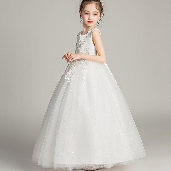 子供ドレス結婚式ワンピース子供ドレスピアノ発表会ロング白子供用ドレス発表会 | ブランド登録なし | 14