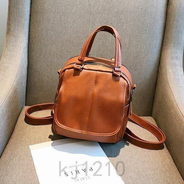 多機能リュックレディース3WAYリュックサックPU革小さめシンプル通学通勤防水学生肩掛け斜め掛けパックa4おしゃれママリックサック3色 | ブランド登録なし | 17