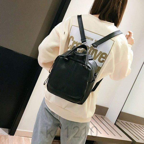 多機能リュックレディース3WAYリュックサックPU革小さめシンプル通学通勤防水学生肩掛け斜め掛けパックa4おしゃれママリックサック3色 | ブランド登録なし | 03