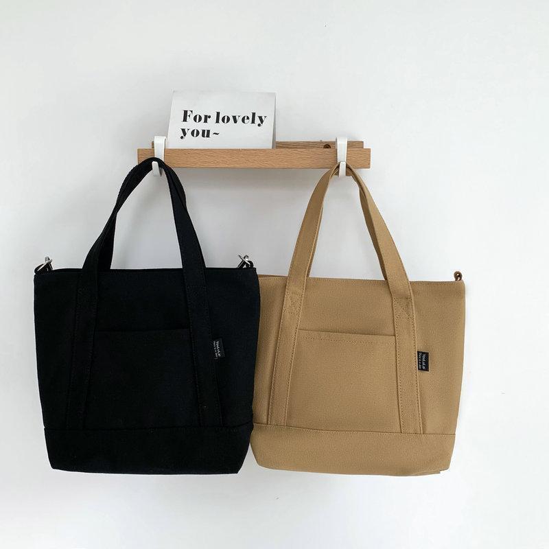 トートバッグ メンズ レディースおしゃれ 小さめ キャンバス 無地 2way ミニトートバッグ | ブランド登録なし | 04