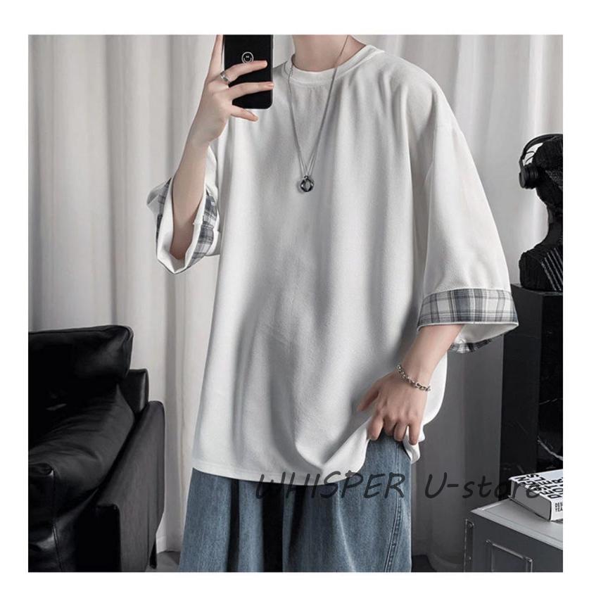 Tシャツ 7分袖 メンズ 七分丈tシャツ シンプル 着重ね 大きいサイズ 無地 学生 カジュアル ス 涼しい ユニフォーム かっこいい 夏服 | ブランド登録なし | 11