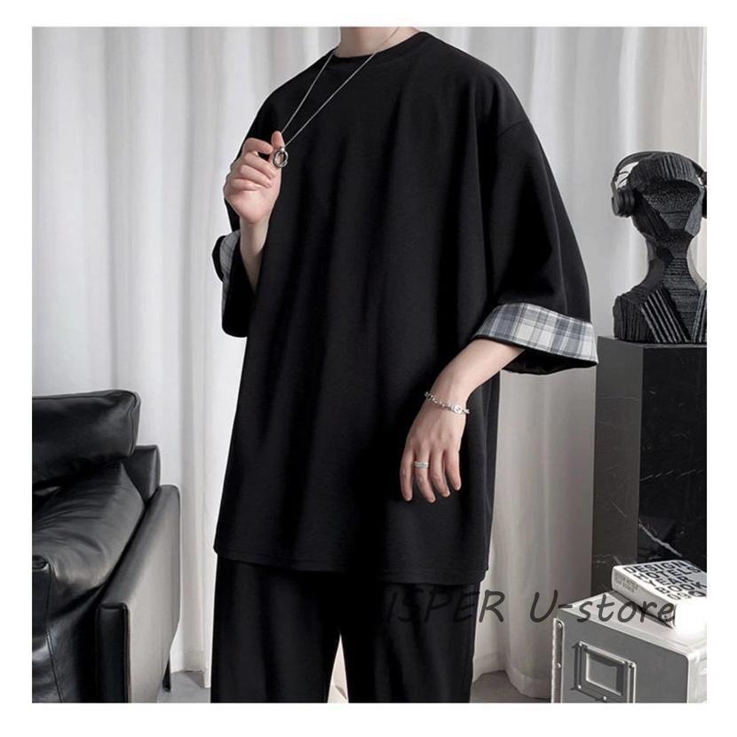 Tシャツ 7分袖 メンズ 七分丈tシャツ シンプル 着重ね 大きいサイズ 無地 学生 カジュアル ス 涼しい ユニフォーム かっこいい 夏服 | ブランド登録なし | 09