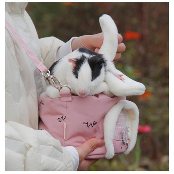 小動物 キャリーバッグ ペットキャリー ハムスター リス うさぎ ハリネズミ キャリーポーチ 布製 ショルダーバッグ 折り畳み コンパクト収納 メッシ | ブランド登録なし | 12