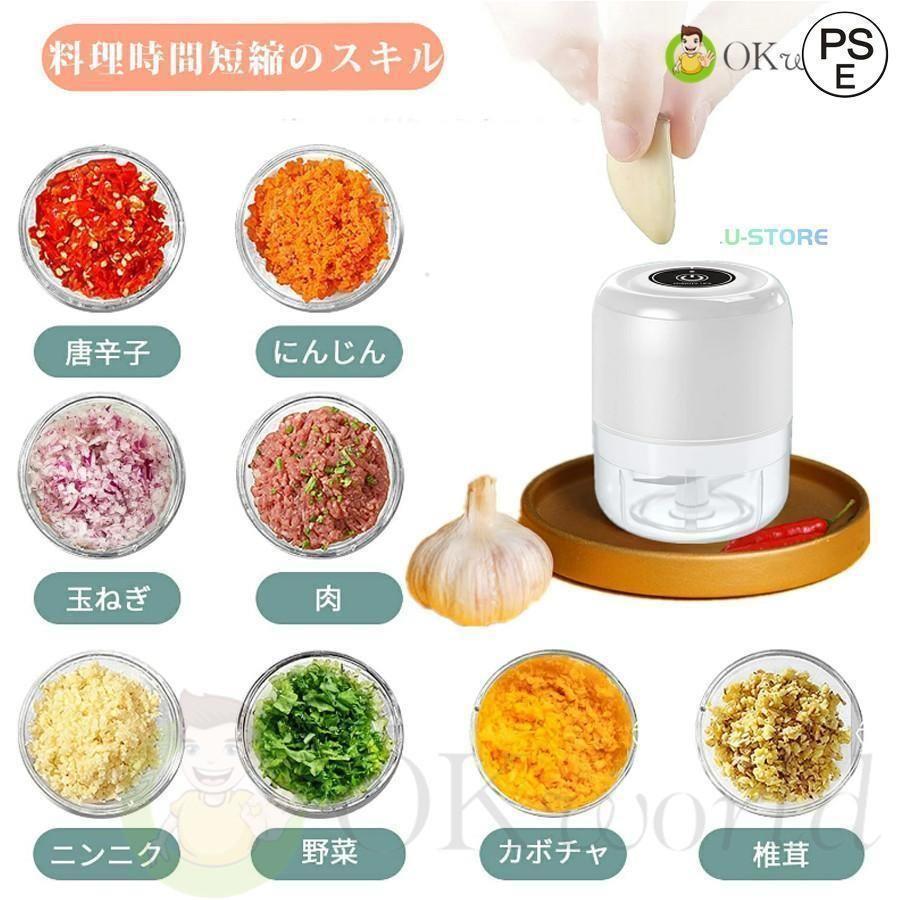 電動フードプロセッサー おしゃれ ブレンダー 小型 大根おろし 離乳食 かき氷 泡立て しょうが みょうが ナッツ 薬味 軽量 調理家電 | ブランド登録なし | 01