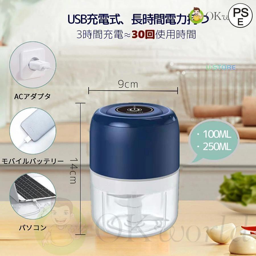 電動フードプロセッサー おしゃれ ブレンダー 小型 大根おろし 離乳食 かき氷 泡立て しょうが みょうが ナッツ 薬味 軽量 調理家電 | ブランド登録なし | 06