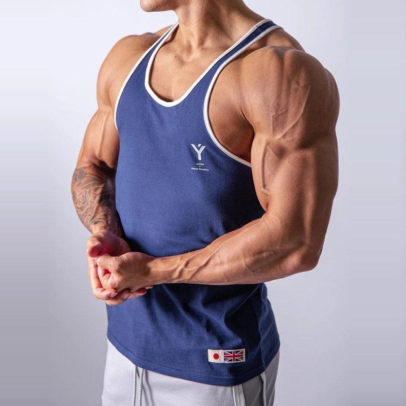 タンク メンズ ス トレーニングウェア ノースリーブ 筋トレ ジム スポーツウェア 速乾 フィットネス トレーニングウェア ジョギング | ブランド登録なし | 06