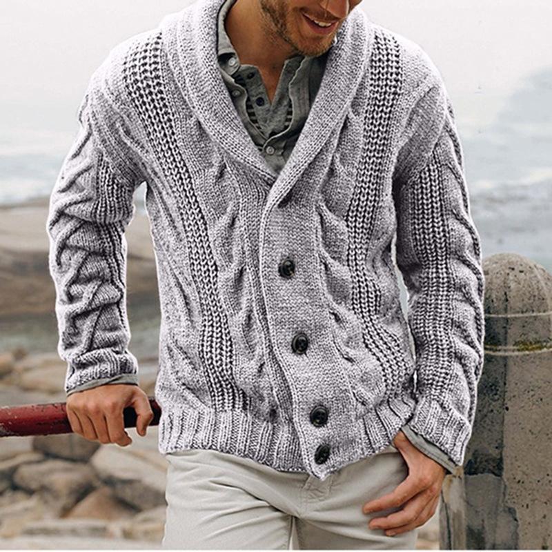 ニットカーディガン メンズ 秋冬 ニット ジャケット ケーブル編み アウター セーター 50代 40代 ファッション 秋服 | ブランド登録なし | 16