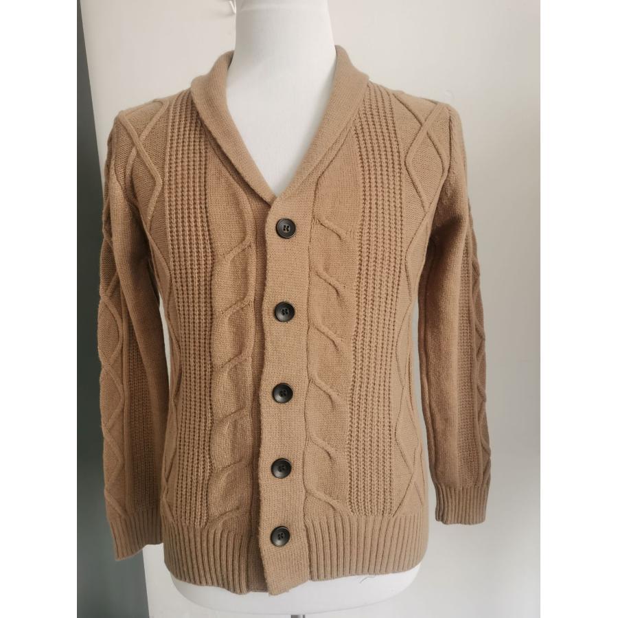 ニットカーディガン メンズ 秋冬 ニット ジャケット ケーブル編み アウター セーター 50代 40代 ファッション 秋服 | ブランド登録なし | 08