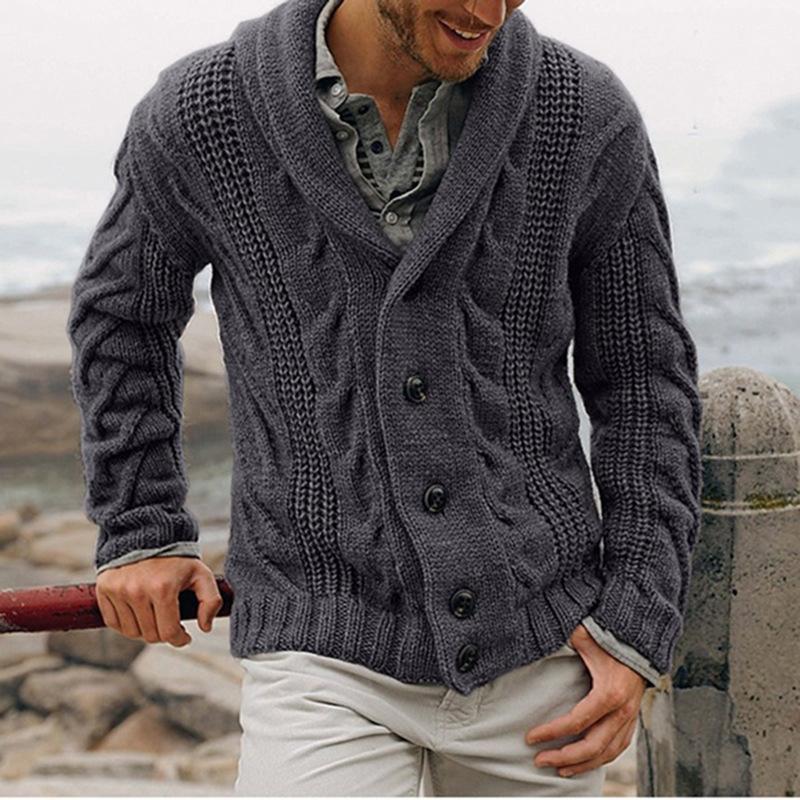 ニットカーディガン メンズ 秋冬 ニット ジャケット ケーブル編み アウター セーター 50代 40代 ファッション 秋服 | ブランド登録なし | 10