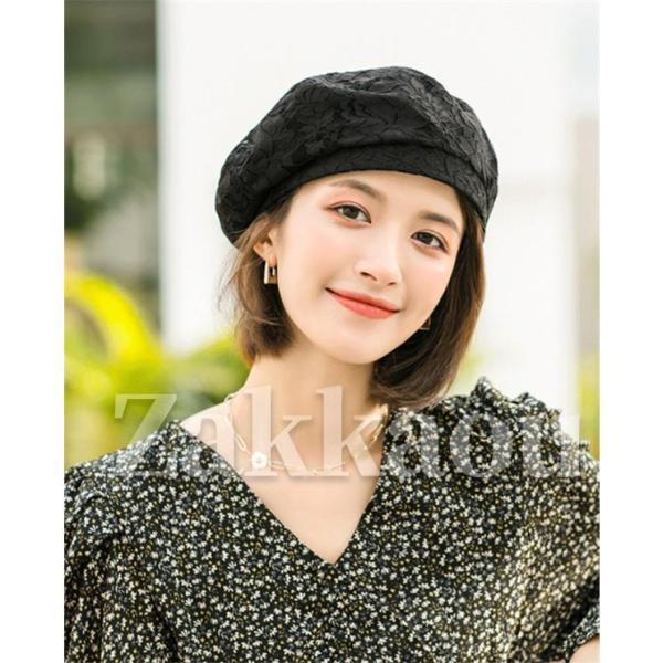ベレー帽 レディース レース 花柄 全５色 大きめ ゆったり 通気性抜群 サイズ調節 サマーニット シンプル カジュアル オールシーズン おしゃれ | ブランド登録なし | 12