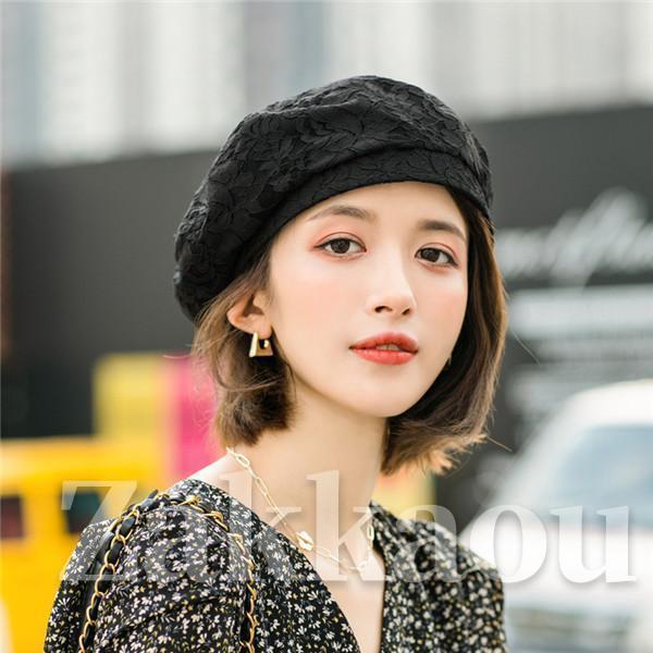 ベレー帽 レディース レース 花柄 全５色 大きめ ゆったり 通気性抜群 サイズ調節 サマーニット シンプル カジュアル オールシーズン おしゃれ | ブランド登録なし | 06