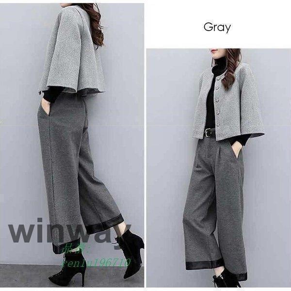 スーツ レディース フォーマル 秋冬 秋 冬 40代 セレモニー 卒業式 ワイドパンツ 30代 入学 七五三 ノーカラージャケット 入学式 50代 ママ | ブランド登録なし | 08