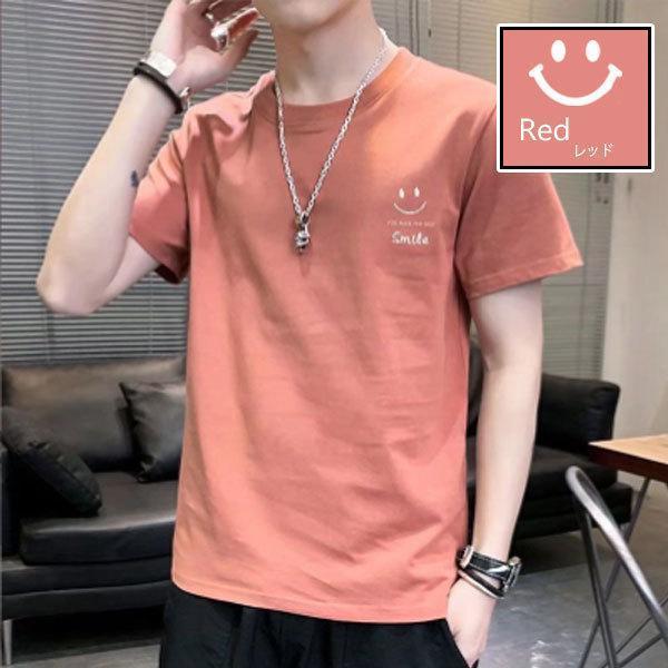 プリントTシャツ メンズ プリント 半袖 ワンポイント ユニセックス クルーネック 丸首 スマイル ワンポイント Tシャツ おしゃれ 春 夏 夏服 | ブランド登録なし | 03