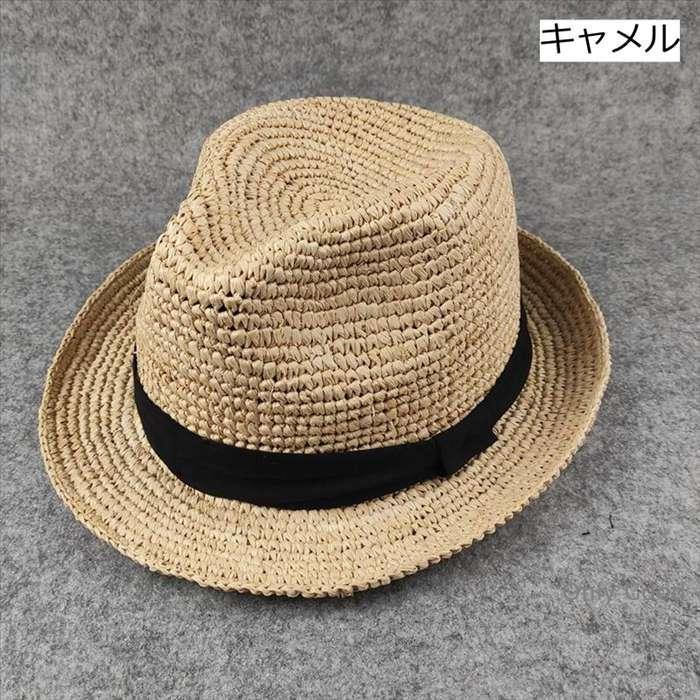 パナマ帽 麦わら帽子 ラフィアハット 大きいサイズ 59~60CM 夏用帽子 ハット メンズ レディース 無地 男女兼用 帽子 軽 | ブランド登録なし | 01