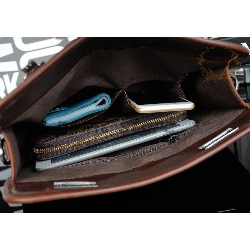 バッグ メンズ ショルダーバッグ アウトドア 通勤 PU 就職 肩掛け カジュアル 斜め掛けバッグ 彼氏 ipad収納 メンズギフト | ブランド登録なし | 13
