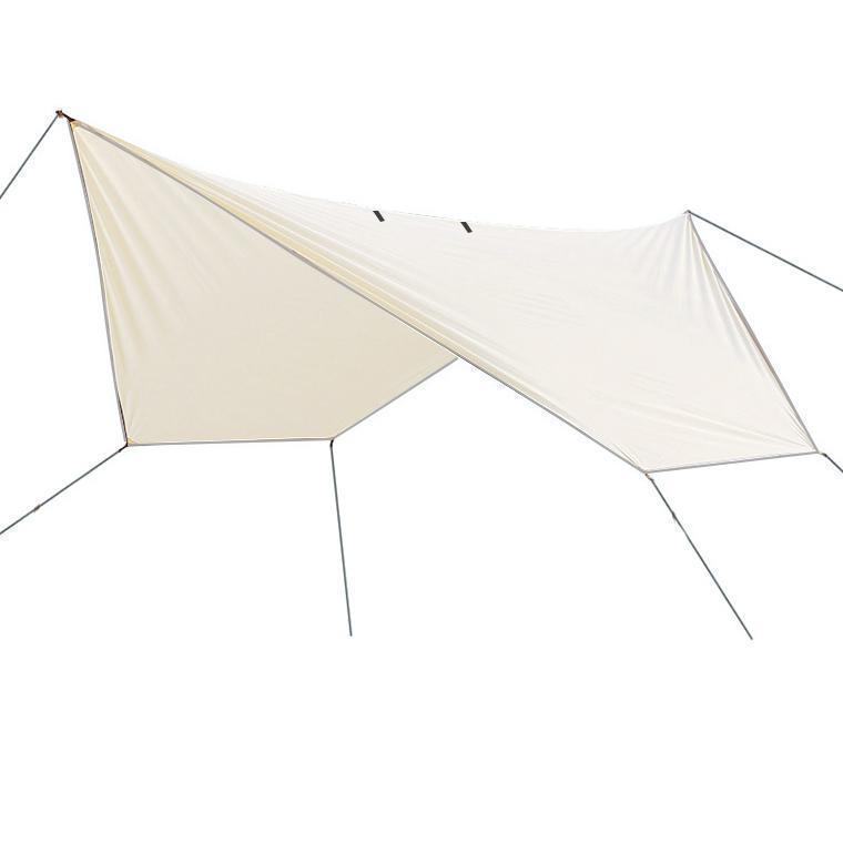 タープテント ヘキサタープ 350*290CM Mサイズ 2-4人用 天幕シェード 日よけ uvカット耐水圧 2000mm ペグ付き ロープ付き | ブランド登録なし | 02