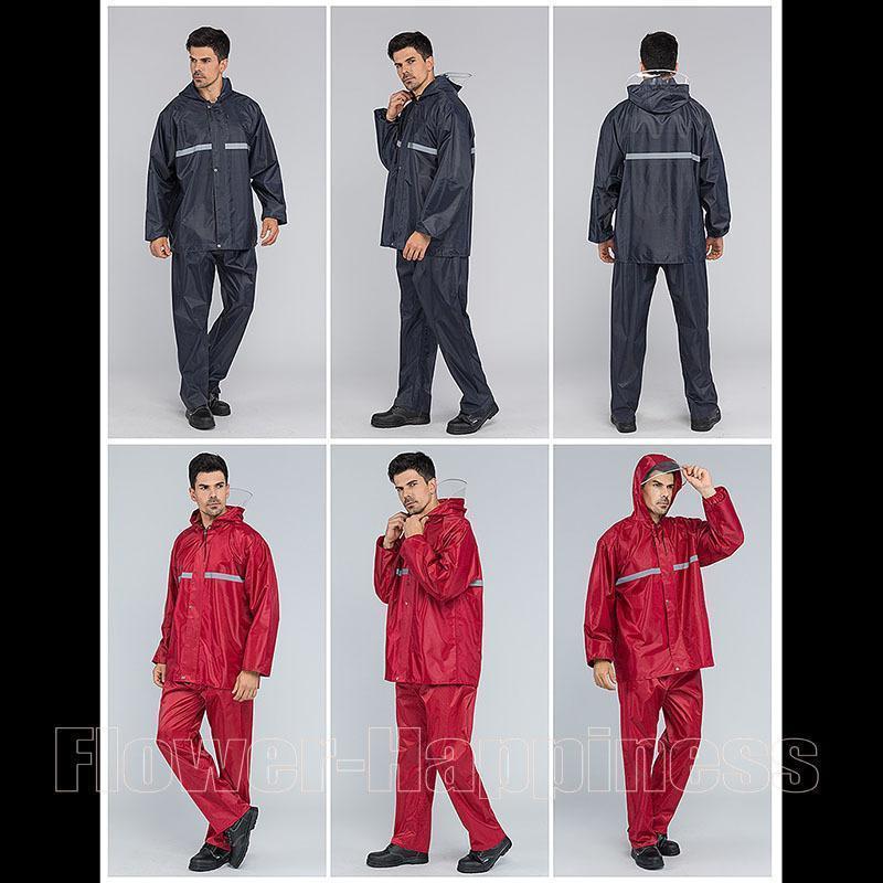 レインスーツ レインコート 上下セット レインウェア メンズ レディース 防水 撥水 透湿 雨カッパ 雨具 原付用 自転車 アウトドア 作業用 釣り | ブランド登録なし | 07