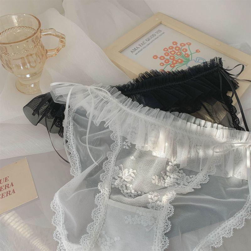 ふんどしショーツ ショーツ 下着 インナー レディース 女性 単品 ふんどし型 パンツ パンティ 通気性 透け感 シースルー レース リボン 綺麗 |  | 03