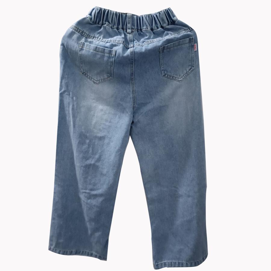 キッズ デニム パンツ 子供服 ジーンズ キッズ 女の子 韓国 ダメージ パンツ ジーパン ストリート ロングパンツ 小学生 中学生 ダンスパンツ | ブランド登録なし | 08