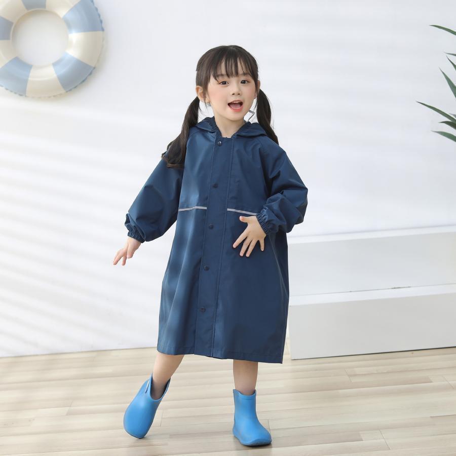 レインコート キッズ ランドセル対応 収納バッグ付 透明窓 カッパ 反射テープ 防水 撥水 子供 入園 入学 女の子 男の子 かわいいおしゃれ 小学生 | ブランド登録なし | 12