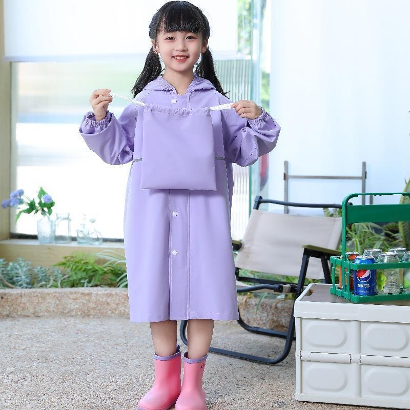 レインコート キッズ ランドセル対応 収納バッグ付 透明窓 カッパ 反射テープ 防水 撥水 子供 入園 入学 女の子 男の子 かわいいおしゃれ 小学生 | ブランド登録なし | 08