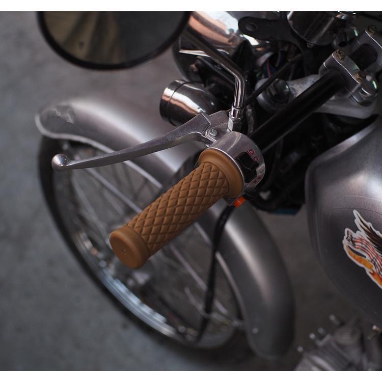ハンドルグリップ 左右セット バイク用品 交換用 非貫通タイプ 22mm 原付 バイク スクーター カスタム 傷防止 汚れ防止 カスタマイズ シンプル | ブランド登録なし | 01
