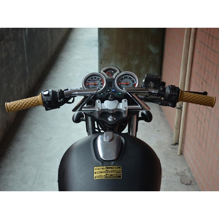ハンドルグリップ 左右セット バイク用品 交換用 非貫通タイプ 22mm 原付 バイク スクーター カスタム 傷防止 汚れ防止 カスタマイズ シンプル | ブランド登録なし | 02
