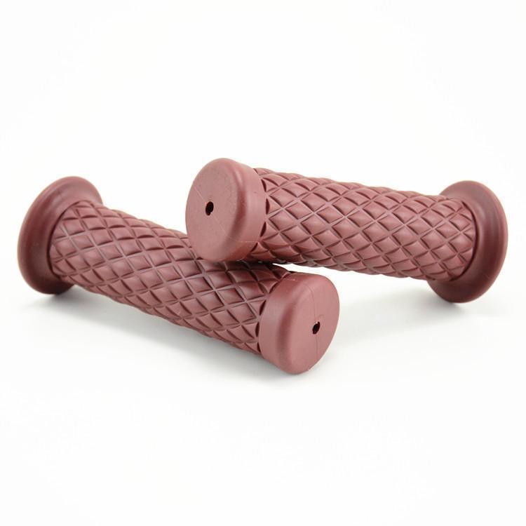 ハンドルグリップ 左右セット バイク用品 交換用 非貫通タイプ 22mm 原付 バイク スクーター カスタム 傷防止 汚れ防止 カスタマイズ シンプル | ブランド登録なし | 08