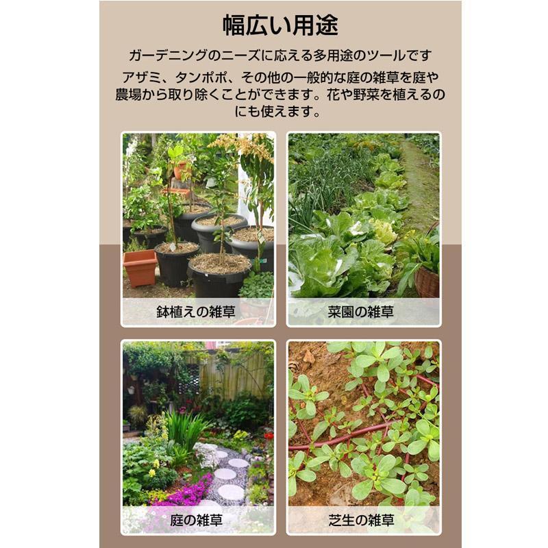 草取り 道具 根こそぎ 草取り器 便利 グッズ 伸縮式 雑草削る 立ったまま 雑草取り器具 ステンレス製 草刈りレーキ 除草 畑 庭 あぜ 道公園 | ブランド登録なし | 15