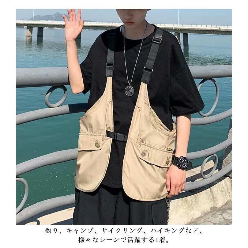 キャンプ 作業着 着るバッグ メンズ レディース 多機能 多ポケット おしゃれ カジュアル ジレ 仕事 春夏 ゴルフ フィッシング ハン | ブランド登録なし | 12