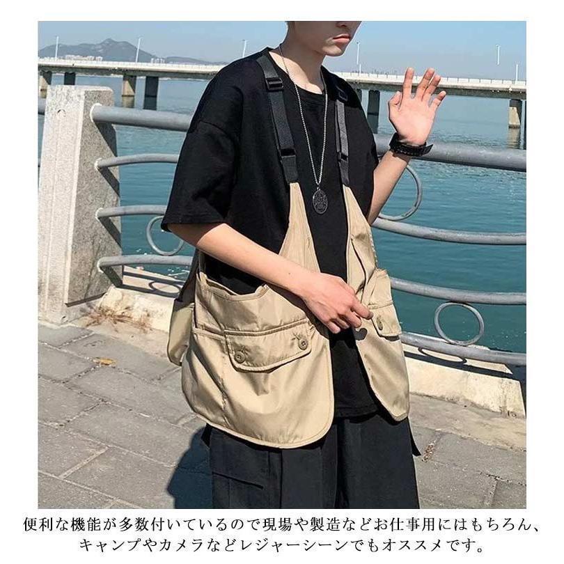 キャンプ 作業着 着るバッグ メンズ レディース 多機能 多ポケット おしゃれ カジュアル ジレ 仕事 春夏 ゴルフ フィッシング ハン | ブランド登録なし | 14