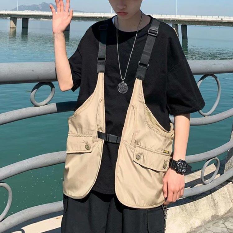 キャンプ 作業着 着るバッグ メンズ レディース 多機能 多ポケット おしゃれ カジュアル ジレ 仕事 春夏 ゴルフ フィッシング ハン | ブランド登録なし | 01