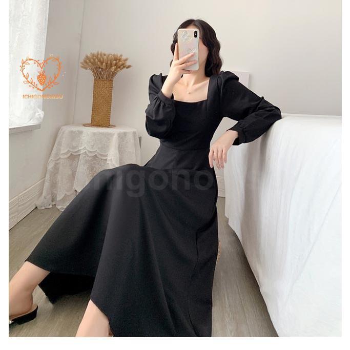 ワンピース 長袖 春 レディース ロングワンピ スクエアネック ドレス マキシ丈ワンピース 結婚式 長袖ワンピース 宴会 パーティー チュニック | ブランド登録なし | 04