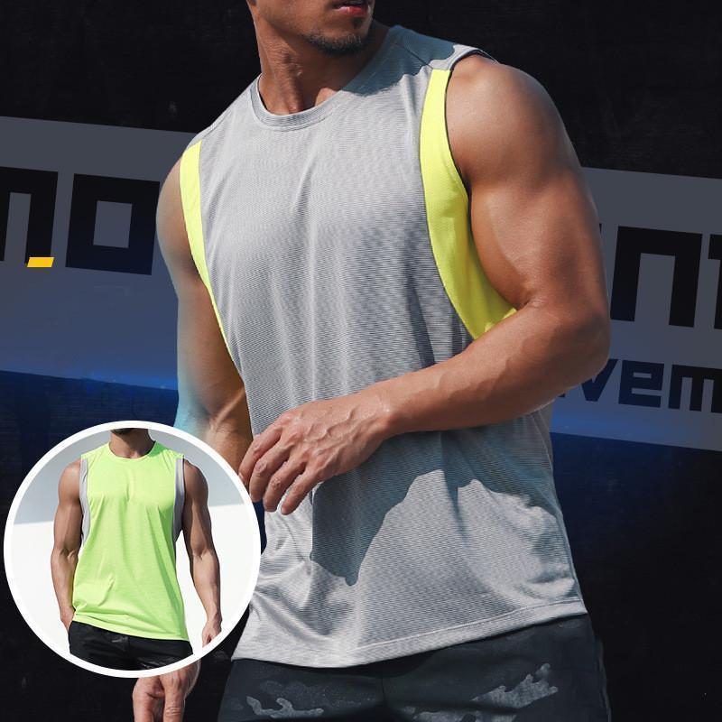タンク メンズ ノースリーブ カットソー 袖なし 大きいサイズ おしゃれ 夏 クルーネック運働チョッキT ジョギング ランニング サッカー 爆買 | ブランド登録なし | 12