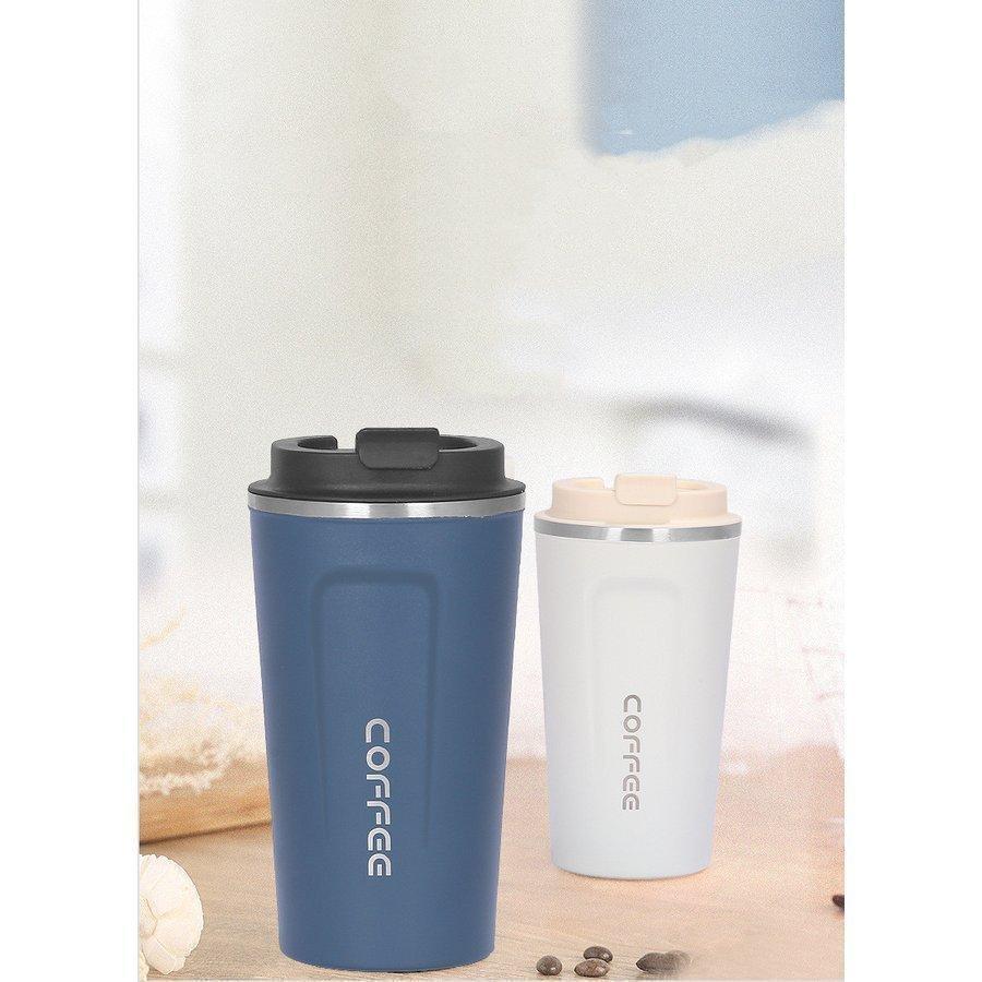 タンブラー コーヒーカップ 保温保冷 保温 ステンレス製 水筒 マグカップ ボトル コンパクト 軽量 ワンタッチオープン式 蓋付き 滑り止め | ブランド登録なし | 10