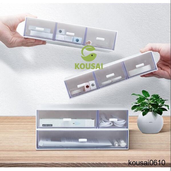 収納ケース 積み重ね 文房具収納 引き出し レターケース 収納BOX デスク収納 A5 小物収納ケース 透明 小物入れ 書類ケース 卓上 机上 | ブランド登録なし | 02