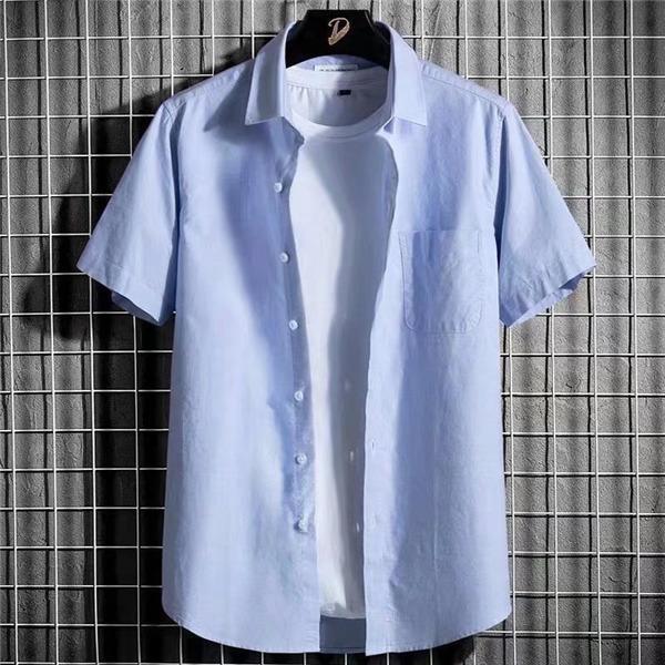 シャツ 半袖 メンズ 開襟シャツ カジュアルシャツ 折り襟 無地 胸ポケット付き スリム 夏服 通勤 オシャレ 細身 普段着 シンプル 新作 快適 | ブランド登録なし | 17